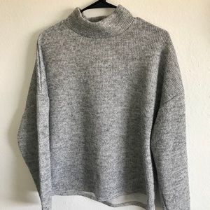 Ribbed sweater with turtleneck